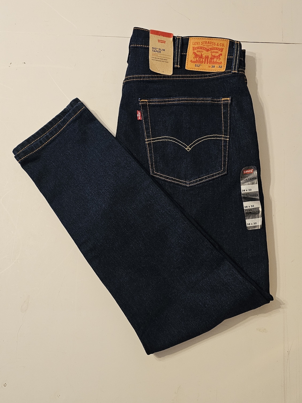 Men's Levi's Blue Jeans 512 Slim Taper Fit Stretch Sits Below Your Waist...